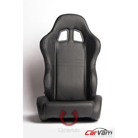 Omnisports Synthetic Leather Universal Racing Seats - Black OM3370213